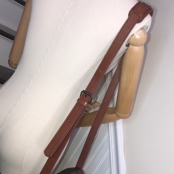 RALPH LAUREN Brown Red Tartan Plaid Crossbody Messenger Saddle Shoulder Bag - Picture 9 of 17